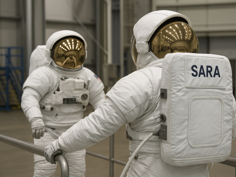 Astronautas entrenando