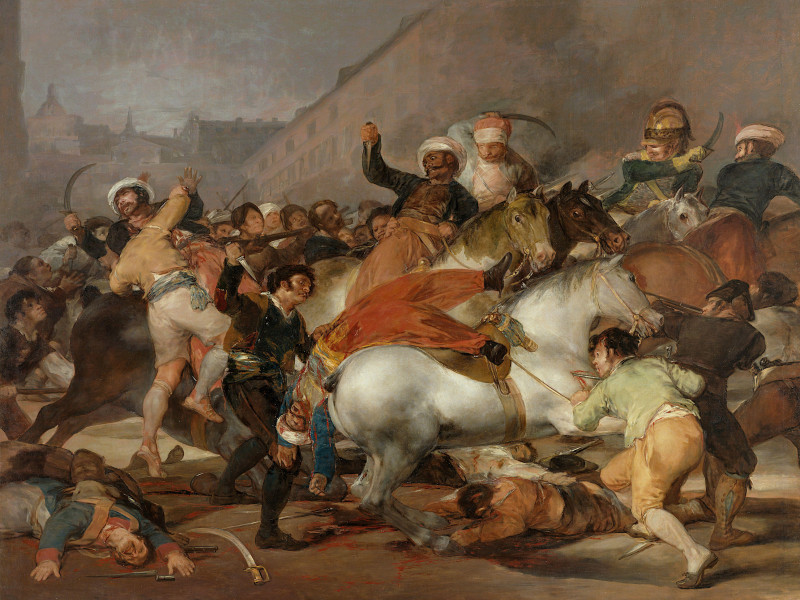 El dos de mayo de 1808 (La carga de los mamelucos) (El dos de mayo de 1808 en Madrid) 1814 Francisco Goya Pintura