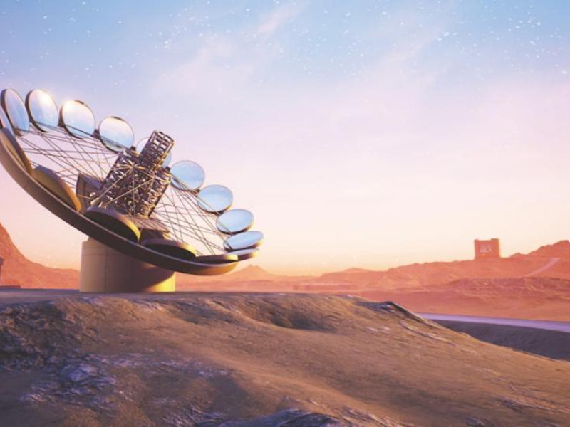Una recreación de un telescopio