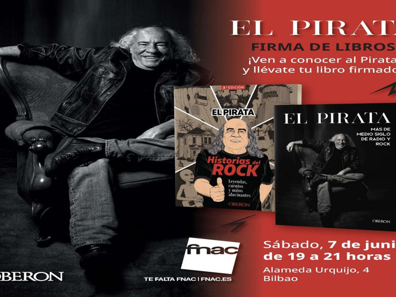El Pirata firmará sus libros