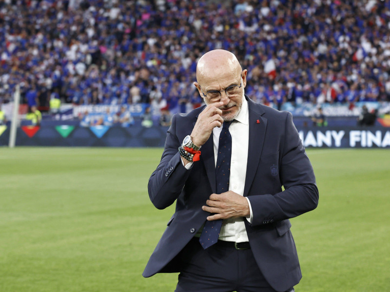 Luis de la Fuente, durante el España - Francia de la Liga de las Naciones