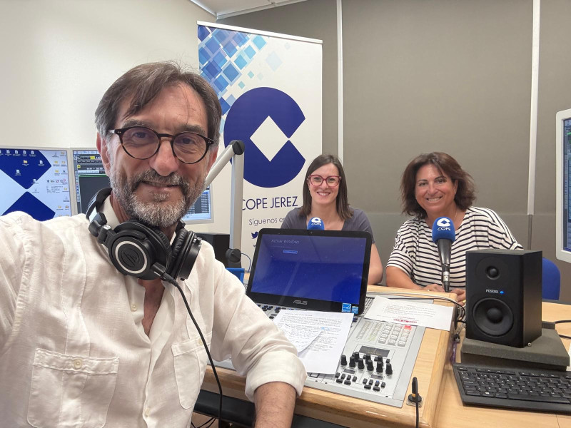 Gabriel Álvarez, Sandra Ríos (Centralvisión Jerez) y Domi Guardia (San Juan Grande)
