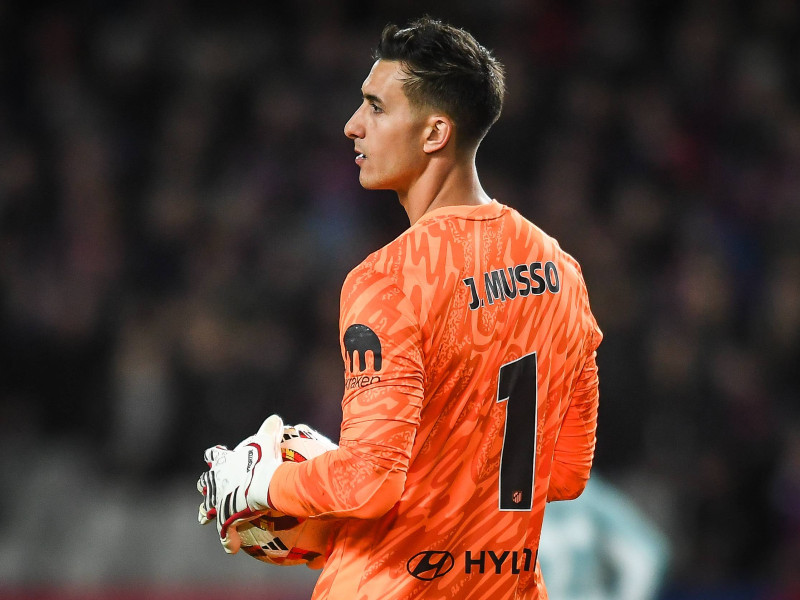 Juan Musso, en un partido con el Atlético de Madrid