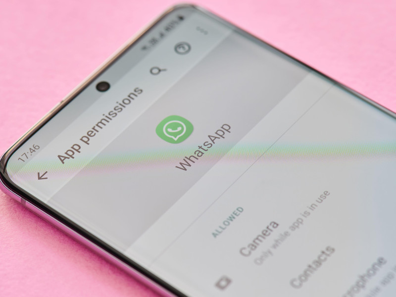 Pestaña de permisos de Whatsapp