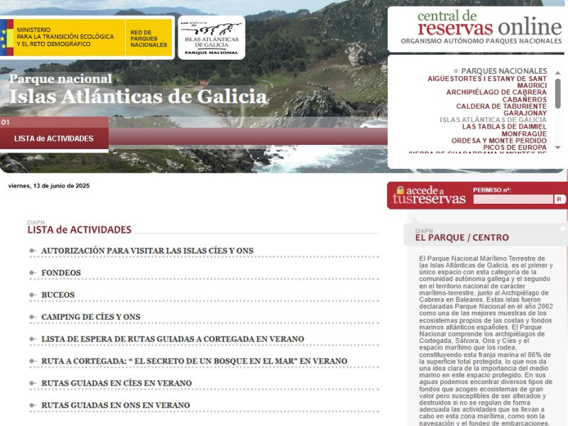Central de reservas