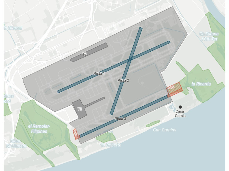 Mapa de les noves reformes aeroportuàries