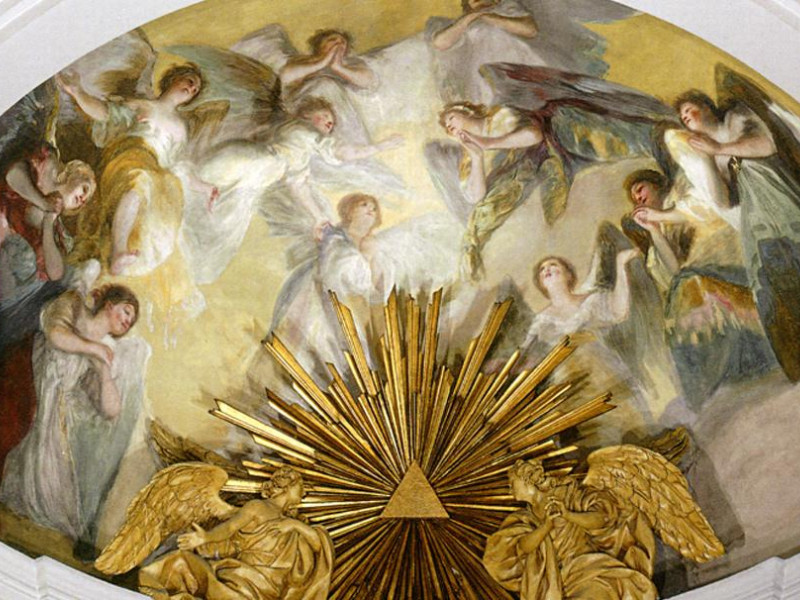 El interior de la ermita de San Antonio de la Florida, decorado por los frescos de Francisco de Goya