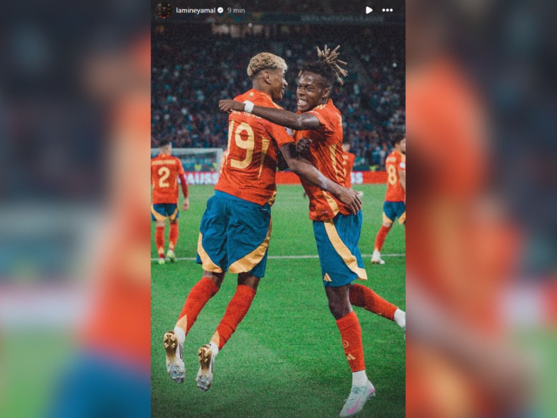 Lamine Yamal y Nico Williams