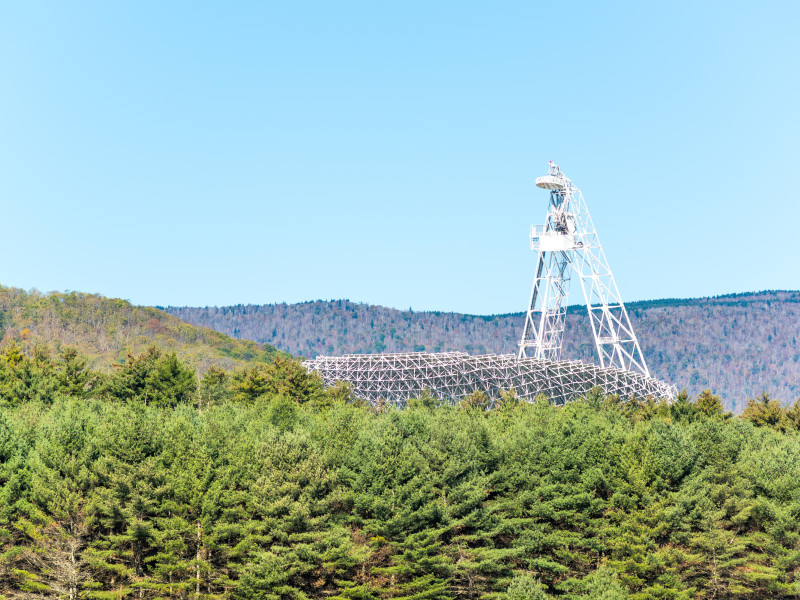 Telescopio ubicado en The Quiet Zone