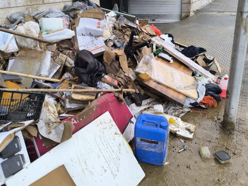 Pertenencias de Pantxo Rueda afectadas por las inundaciones
