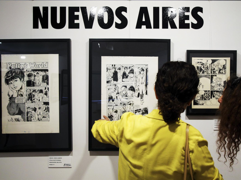 Exposición de comic, imagen de archivo