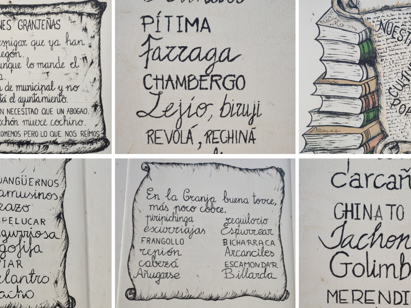 Mural en Casa de la cultura de Granja de Torrehermosa