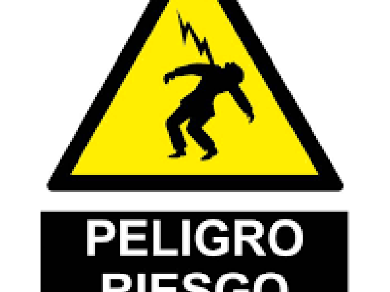Señal de peligro por descargas eléctricas