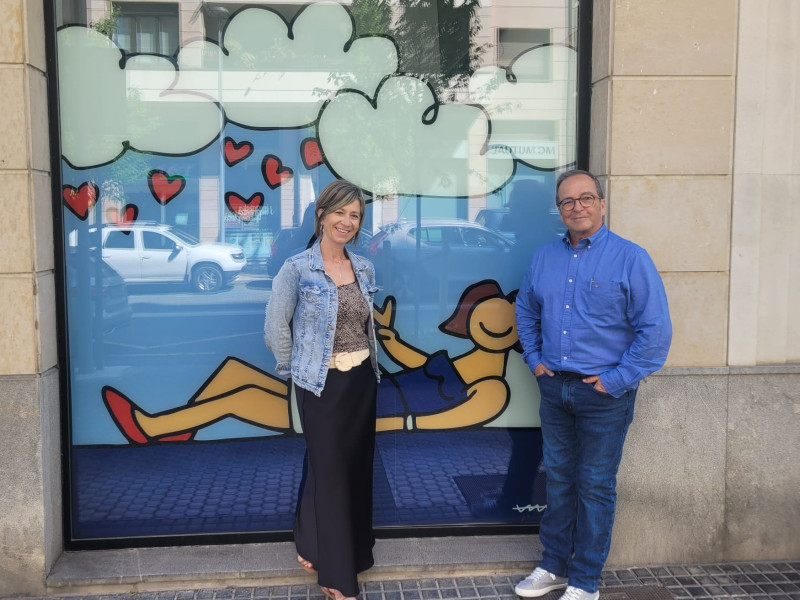 Nuria Patino y Sabin Urcelay, de la Asociación de Donantes de Sangre de Gipuzkoa