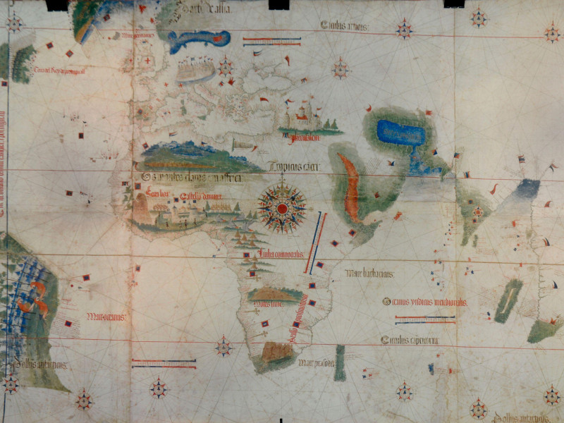 Planisferio cantino. Archivo General de Indias, Sevilla, España