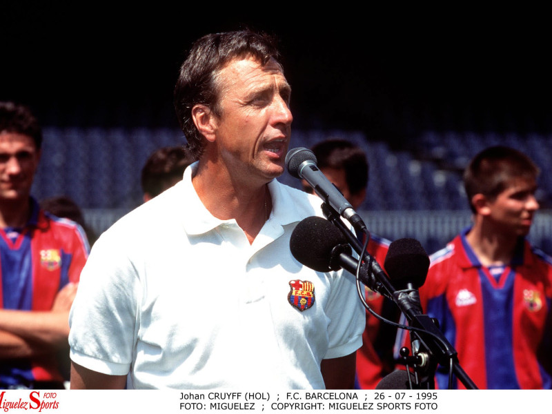 Johan Cruyff en su etapa como entrenador del Fútbol Club Barcelona
