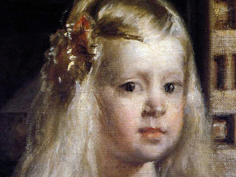 Primer plano de la infanta Margarita en Las Meninas, obra de Diego Velázquez