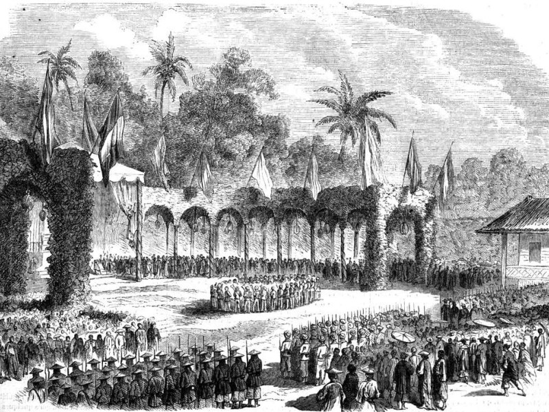 Ilustración de la camapña militar de Francia en la Cochinchina, al sur de Vietnam