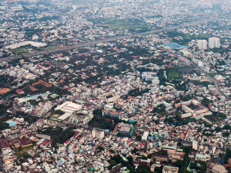 Vista aérea de la Ciudad Ho Chi Minh