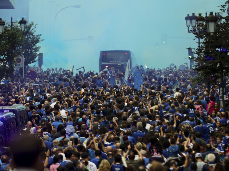 Llega del Oviedo antes de su partido contra el Mirandés