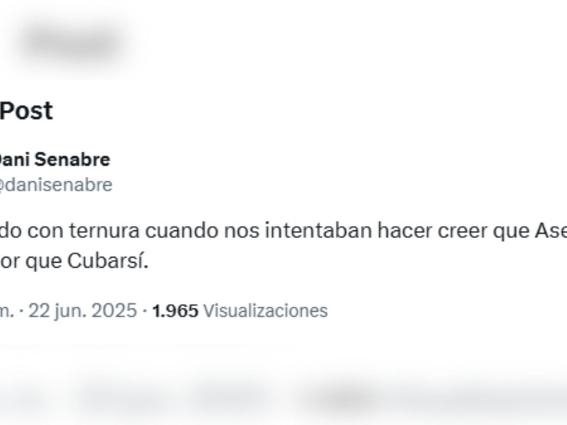 El tuit de Dani Senabre hablando de la expulsión de Raúl Asencio contra el Pachuca