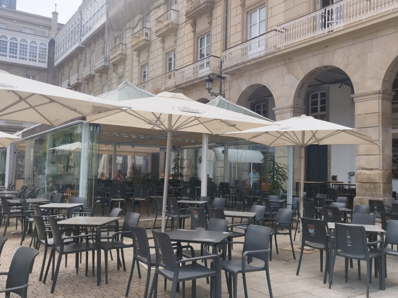 Terrazas en la Plaza de María Pita de A Coruña