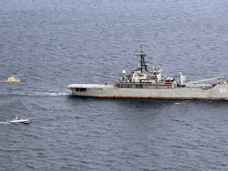 Imagen de archivo de un barco iraní durante un ejercicio militar cerca del Estrecho de OrmuzEuropa Press/Contacto/Iranian Army Office31/12/2022