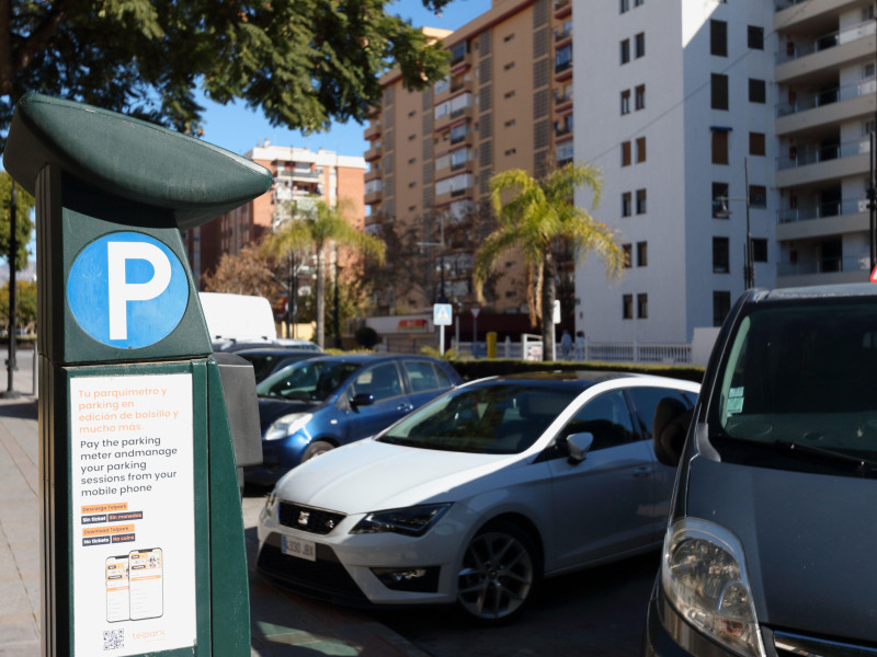 Un parquímetro en la ciudad de Fuengirola, Málaga