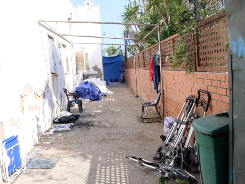 Imagen del patio exterior en una de las casas que se registraron en Salou