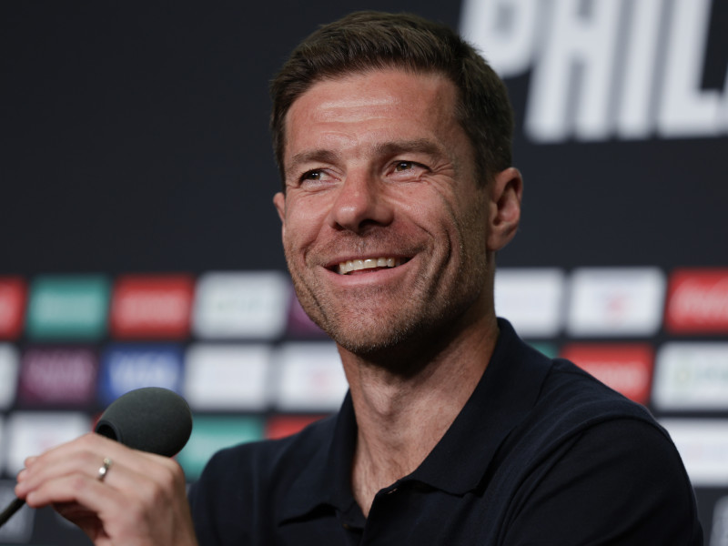 El entrenador del Real Madrid, Xabi Alonso, durante la rueda de prensa de este miércoles.