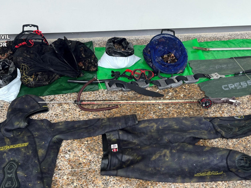 Material intervenido por la Guardia Civil