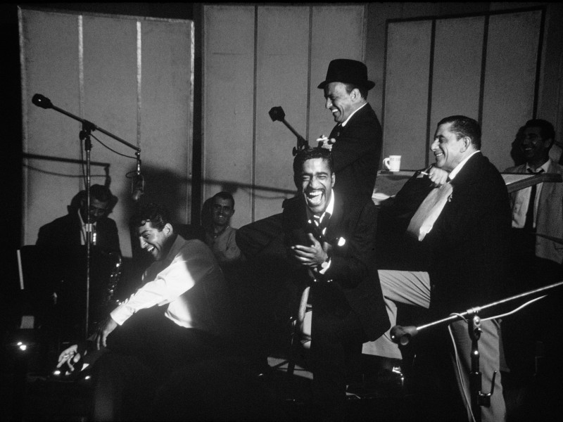La banda Rat Pack, con Dean Martin, Frank Sinatra y Sammy Davis Jr