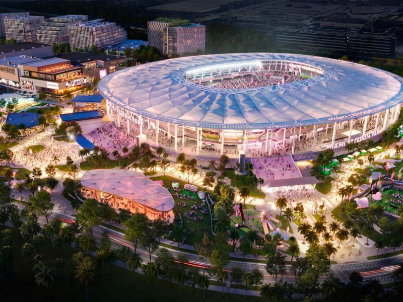 Aspecto de cómo quedará el complejo del nuevo Miami Freedom Park