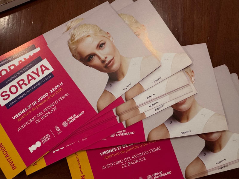 Invitaciones para el concierto de Soraya