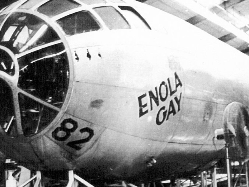 El avión Enola Gay que lanzó la bomba sobre Hiroshima