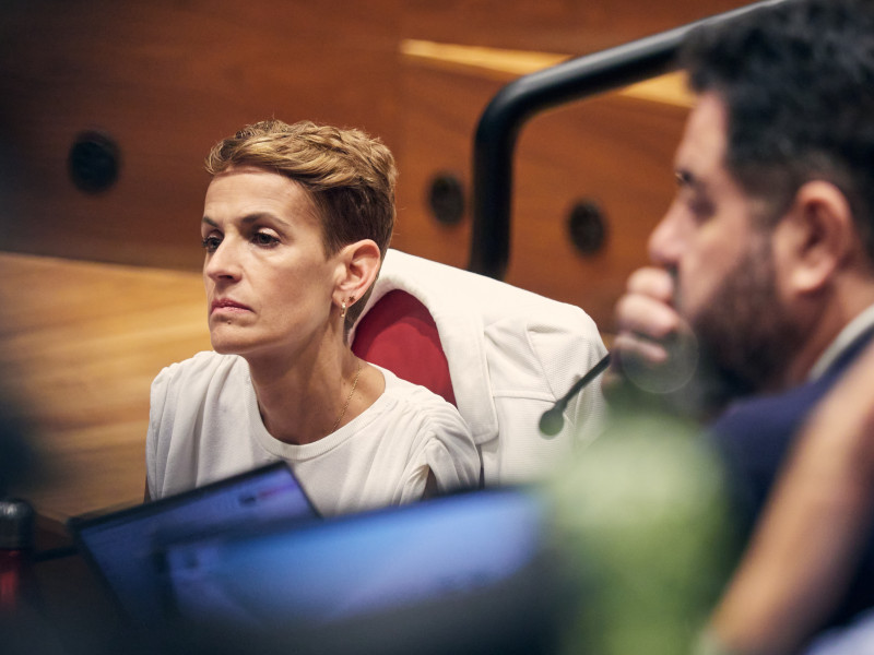 La presidenta del Gobierno de Navarra y secretaria general del PSN-PSOE, María Chivite