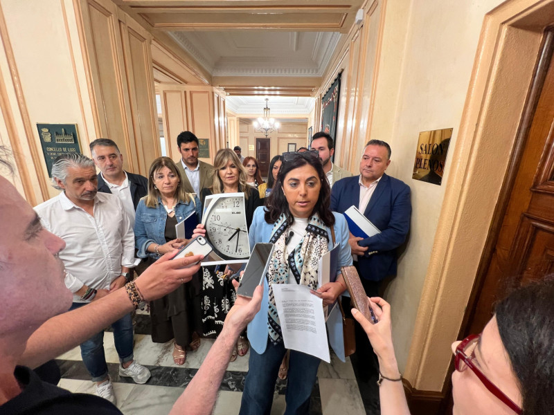 Elena Candia antes de entrar al pleno