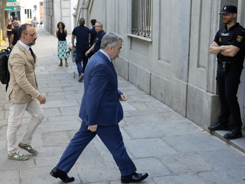 El ex secretario de organización del PSOE Santos Cerdán a su llegada al Tribunal Supremo