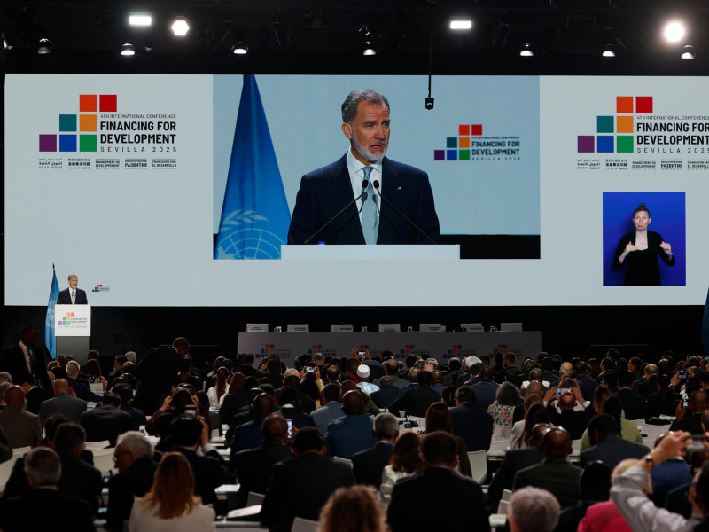 El rey Felipe VI interviene en la IV Conferencia Internacional de la ONU sobre Financiación para el Desarrollo