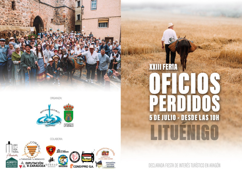 Cartel anunciador de la XXIII Feria de oficios perdidos de Lituénigo.
