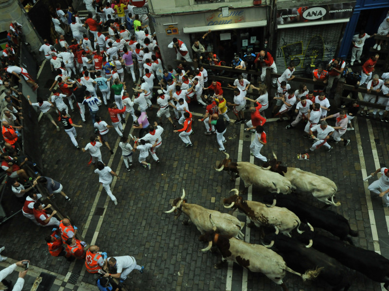 Imagen del encierro de San Fermín
