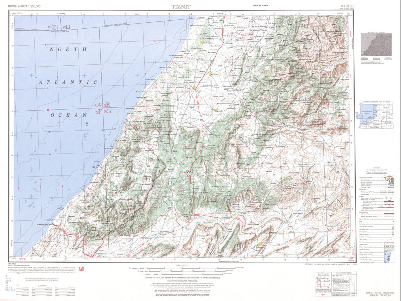 Un mapa de la zona de Ifni