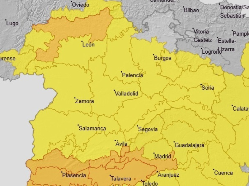 Avisos para este jueves, 3 de julio, en Castilla y León
