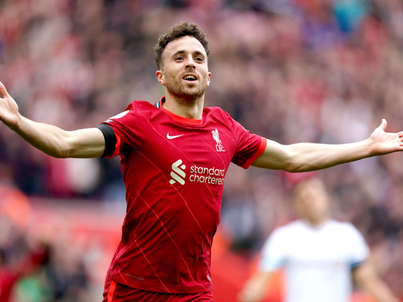 El futbolista Diogo Jota, durante un partido con el Liverpool