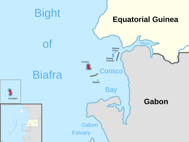 Elobey, Annobón y Corisco están situadas delante de Guinea Ecuatorial