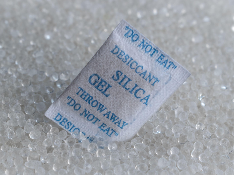 Un sobre de gel de sílica
