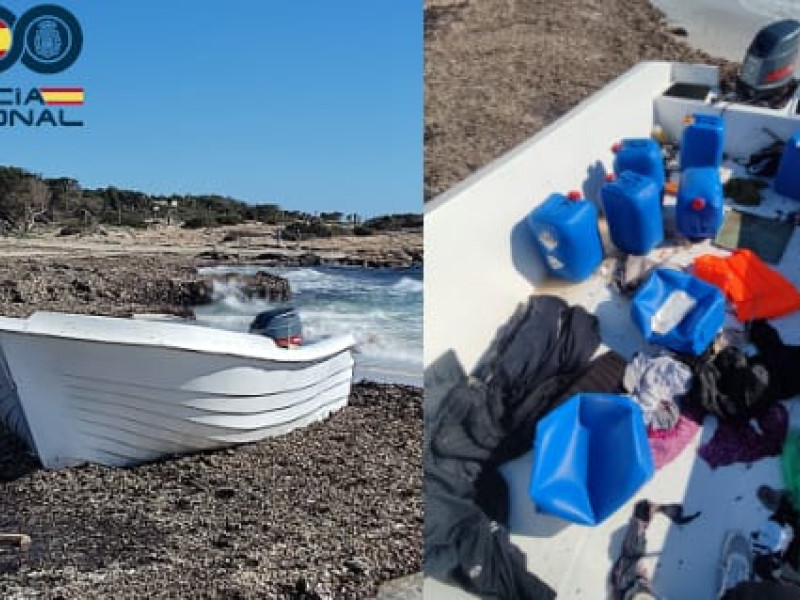 Imagen de patera llegada a Baleares