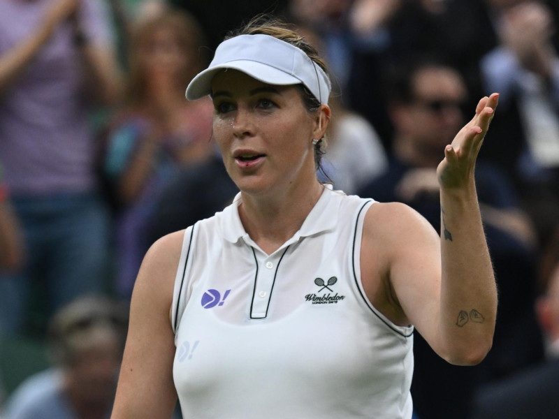 Anastasia Pavlyuchenkova durante un partido de Wimbledon