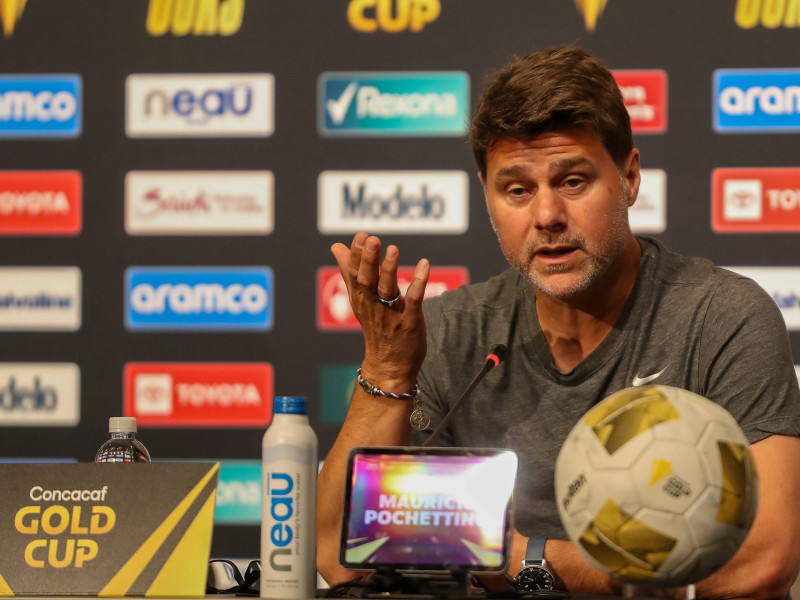 June 21, 2025, Arlington, Texas, USA: Team USA head coach MAURICIO POCHETTINO responds to aa reporterâ€™s question during Matchday Minus -1 press conferences for Sundayâ€™s Concacaf Gold Cup matches at AT&T Stadium in Arlington on Saturday. (Credit Image: © Brian McLean/ZUMA Press Wire)