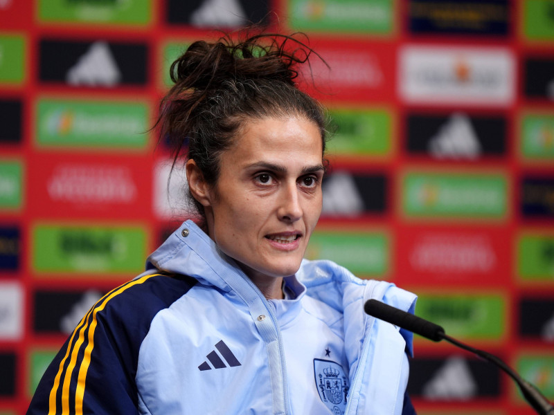 Spain coach Montse Tome during a press conference at Wembley Stadium, London. Spain will face England in their second UEFA Women's Nations League match tomorrow. Picture date: Tuesday February 25, 2025.